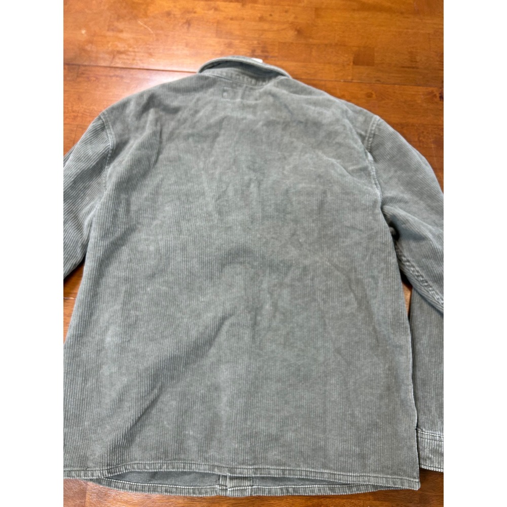 New Abercrombie & Fitch Corduroy Shirt Jacket Mens M Gray Button Front - Picture 9 of 11